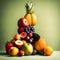 Variety of fruits for a healthy diet - ai generated image
