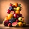 Variety of fruits for a healthy diet - ai generated image