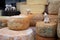 Variety homemade bio natural cheese