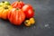 Variety of large heirloom tomatoes