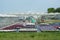 Variety of old greenhouses together in Westland area.