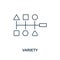 Variety outline icon. Thin line style from big data icons collection. Pixel perfect simple element variety icon for web