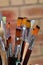 A variety of paint brushes