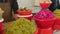 Variety of pickles for sale on the traditional food market in Tbilisi, Georgia