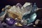 a variety of quartz crystals, illustration