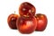 Variety of ripe red apples Malus domestica `Jonagold` isolate wh