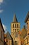 Variety of rooftops in the european city of Bruges, Belgium