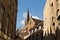 Variety of rooftops in the european city of Bruges, Belgium