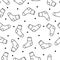 Variety socks. Seamless pattern. Coloring Page