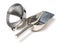 Variety of stainless utensils Colander, shovel