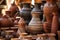 variety of traditional pottery from diverse cultures