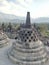 a variety of uniqueness in the Borobudur temple in Magelang, Indonesia