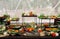 variety vegetables sliced buffet healthy fast food