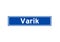 Varik isolated Dutch place name sign. City sign from the Netherlands.