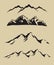 Various 1-color mountains