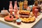 various 3d printed food items on display