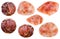 Various Andesine sunstone, heliolite gemstones