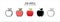 various apple fruit vector logo illustration design template set