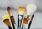 Various artists paint brushes