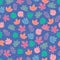 Various autumn leaves form a seamless pattern