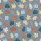 Various autumn leaves form a stylish ornament. Seamless pattern