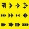 Various black icon sets. Arrow icon. Vector collection of arrows.