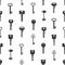 Various black keys symbols for open a lock seamless pattern eps10