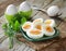 Various boiled eggs