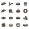 Various Bread Bakery Simple Icon Collection
