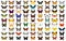 Various butterfly patterns