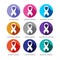 Various Cancer Ribbon Symbols Icon Set