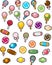 Various Candy Illustration in White Background