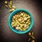 Various Cardamom Spices in Authentic Turkish Bowl