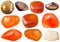 Various chalcedony and carnelian gem stones