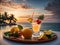 Various cocktails, sea view, beverage recipe resort fruit berries citrus restaurant ice drink