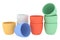 Various color ceramics flowerpot set