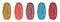 Various color glitter nail polish