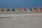 Various color of Kayaks on beach