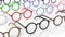 Various color round-lens eyeglasses