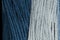 Various Colored cotton threads macro closeup
