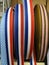 Various colors striped ribbon bobbins