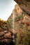 Various colors, textures, scenery and rock formations among the Zion National Park landscapes in the American southwest in the