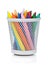 Various colour markers in holder