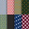 Various complex seamless back patterns in set