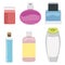 Various cosmetics make up perfume bottle set