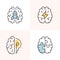 Various creative brain signs.