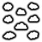 Various creative clouds icons collection