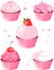 Various cupcake