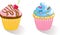 Various cupcake