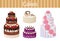 Various Delicious Desserts Vector Illustration